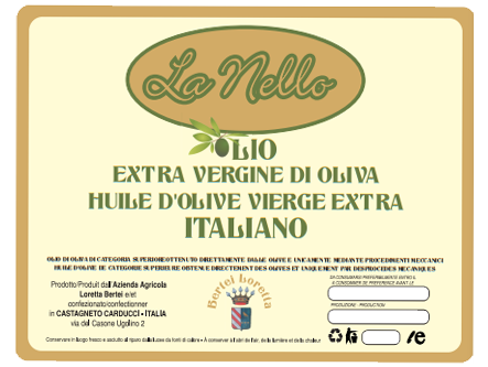 Olio La Nello Loretta Bertei etichetta